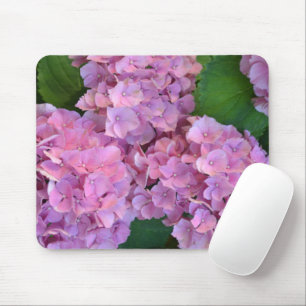 Pastellrosa Hortensia Hydrangea Blume Mousepad