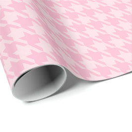 Pastellrosa Houndstooth Geschenkpapier