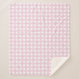 Pastellrosa Karos Sherpadecke