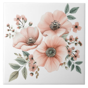 Pastellrosa Keramik Tile Fliese