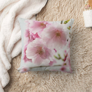 Pastellrosa-Kirschblüten Trhow Kissen
