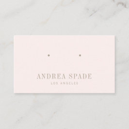 Pastellrosa Klassische und schicke Schmuckkarte Visitenkarte