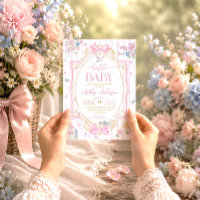 Pastellrosa Koketten Blumen Mädchen Baby-Party