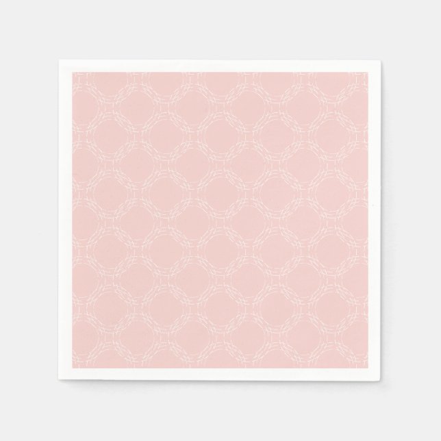 Pastellrosa Kreis Muster Serviette (Vorderseite)