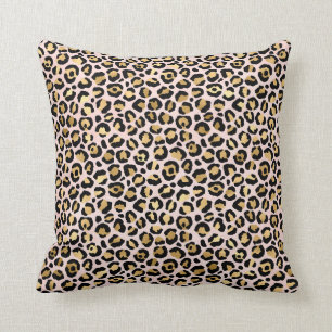 Pastellrosa Leopard Tierdruckmuster Kissen
