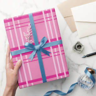 Pastellrosa Linien einfach sauber Geschenkpapier