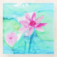 Pastellrosa Lotusblumen Aquarell