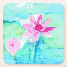 Pastellrosa Lotusblumen Aquarell