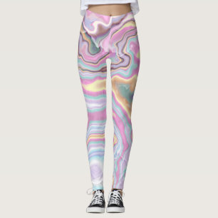 Pastellrosa Marmor Serenität Leggings
