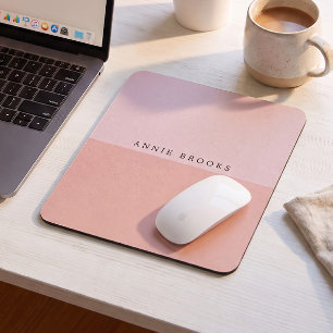 Pastellrosa-Mauspad mit individuellem Namen Mousepad