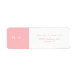 Pastellrosa Minimalistische Bräutigam-Initialen