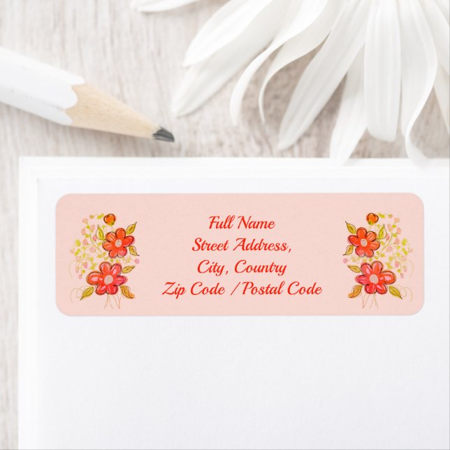 Pastellrosa mit leuchtend orangefarbener Typografi (Insitu)