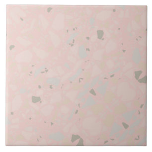 Pastellrosa, moderne, einfache Terrazzo-Wirkung Fliese