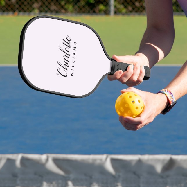 Pastellrosa-Monogramm-Paddel Pickleball Schläger (InSitu)