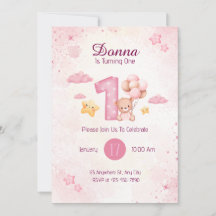 Pastellrosa Niedliche Aquarellbären