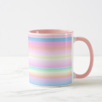 Pastellrosa niedliche Farbstreifen Tasse