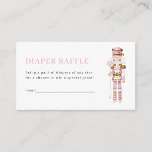 Pastellrosa Nussknacker-Windelraffle-Karte Begleitkarte