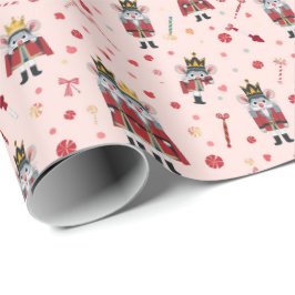Pastellrosa Nussknackers Mäusekönig Geschenkpapier