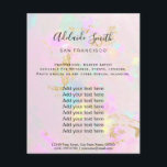 Pastellrosa Opal Foto Design Flyer<br><div class="desc">Schönheitssalon berufliche Make-up-Künstler Flyer</div>