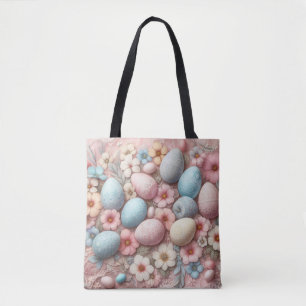 Pastellrosa Ostereier und -Blume