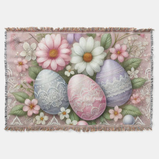 Pastellrosa Ostereier und -Blume Decke