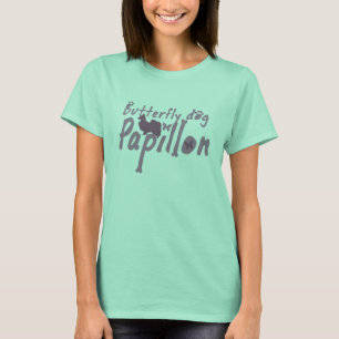 Pastellrosa Papillon T-Shirt