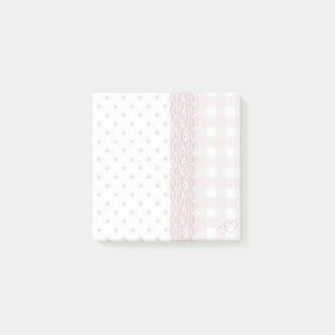 Pastellrosa Patchwork-Untersetzer Post-it Klebezettel
