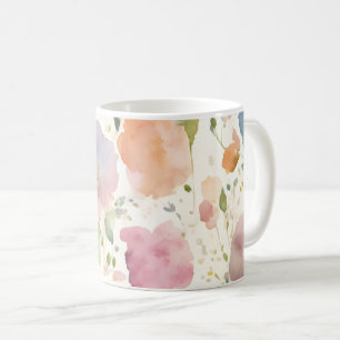 Pastellrosa Peach Lilac Wildblumen Florals by Ava Kaffeetasse