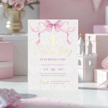 Pastellrosa Schleife und elegante goldene Schrift
