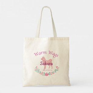 Pastellrosa Shiba Inu Personalisiertes Weihnacht Tragetasche