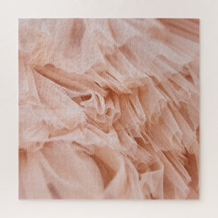 Pastellrosa Stoff: Elegante Texturen. Puzzle