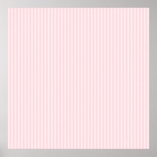 Pastellrosa-Süßigkeits-Streifen Poster