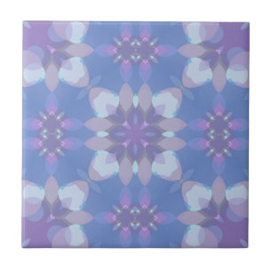 Pastellrosa und Blau #1 Fliese