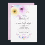 Pastellrosa und blaue Flora Bat Mitzvah Einladung<br><div class="desc">Pastel Blume fledermbeizvah laden Sie ein,  sich an Ihre Veranstaltungsspezifikationen anzupassen.</div>