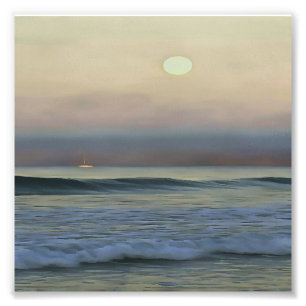 Pastellrosa und Blauer Dalyan Beach Sunset Fotodruck