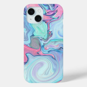Pastellrosa und Blauer Swirl Abstrakt Case-Mate iPhone Hülle