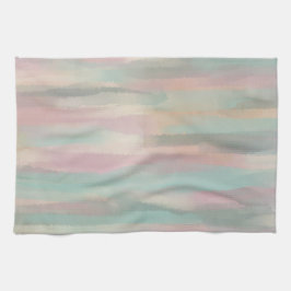 Pastellrosa und grüne Ästhetik - Marokko Hügel Ran Geschirrtuch