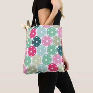 Pastellrosa und grüne Pickleballs Tote Tag