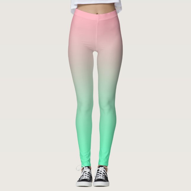 Pastellrosa und hellgrün sollten immer sichtbar se leggings (Vorderseite)