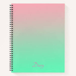 Pastellrosa und hellgrün sollten immer sichtbar se notizbuch