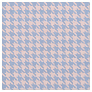 Pastellrosa- und Himmel-Blau-Hahnentrittmuster Stoff