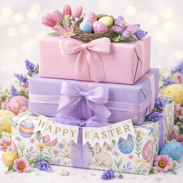 Pastellrosa und Lavendel Ostern Geschenkpapier Set (Von Creator hochgeladen)