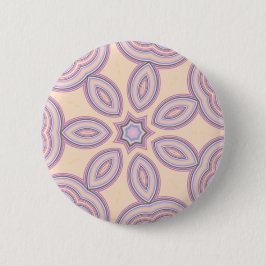 Pastellrosa und Lila Kaleidoskopmuster Button