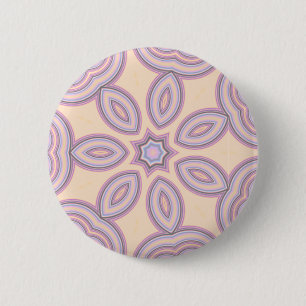 Pastellrosa und Lila Kaleidoskopmuster Button