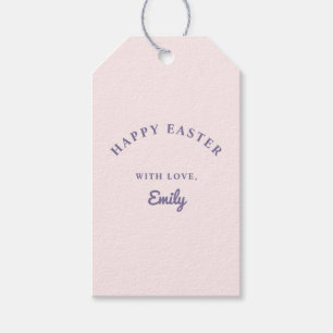 Pastellrosa und Lila Ostern Geschenkanhänger