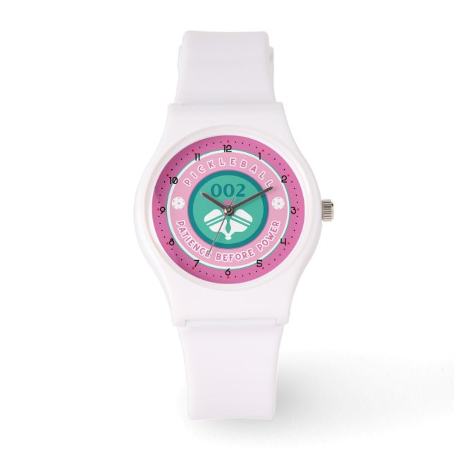 Pastellrosa und minzgrün armbanduhr (Vorderseite)