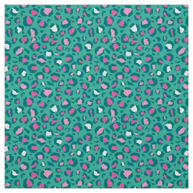 Pastellrosa und Minzpanther Stoff (Muster)