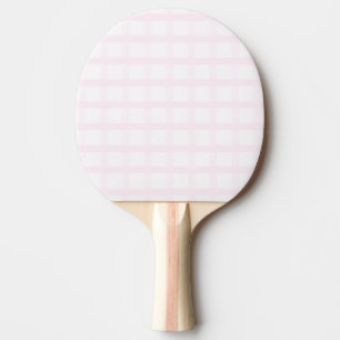 Pastellrosa und Rosé-Quarz-Rosa Gingham-Muster Tischtennis Schläger