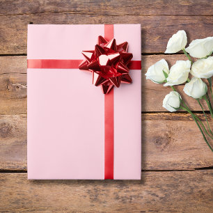 Pastellrosa Uni-Farbe   Klassisch   Elegant Geschenkpapier