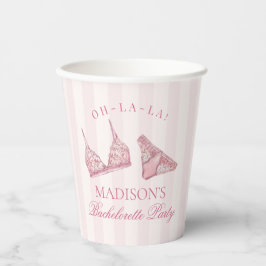 Pastellrosa Unterwäsche Dusche Junggesellinnenabsc Pappbecher